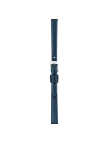 Front view of Tissot αυθεντικό μπλε δερμάτινο λουράκι πτερύγια 09 mm