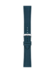 Front view of ORIGINAL TISSOT LEDERARMBAND BLAU BANDANSTOSS 21 MM