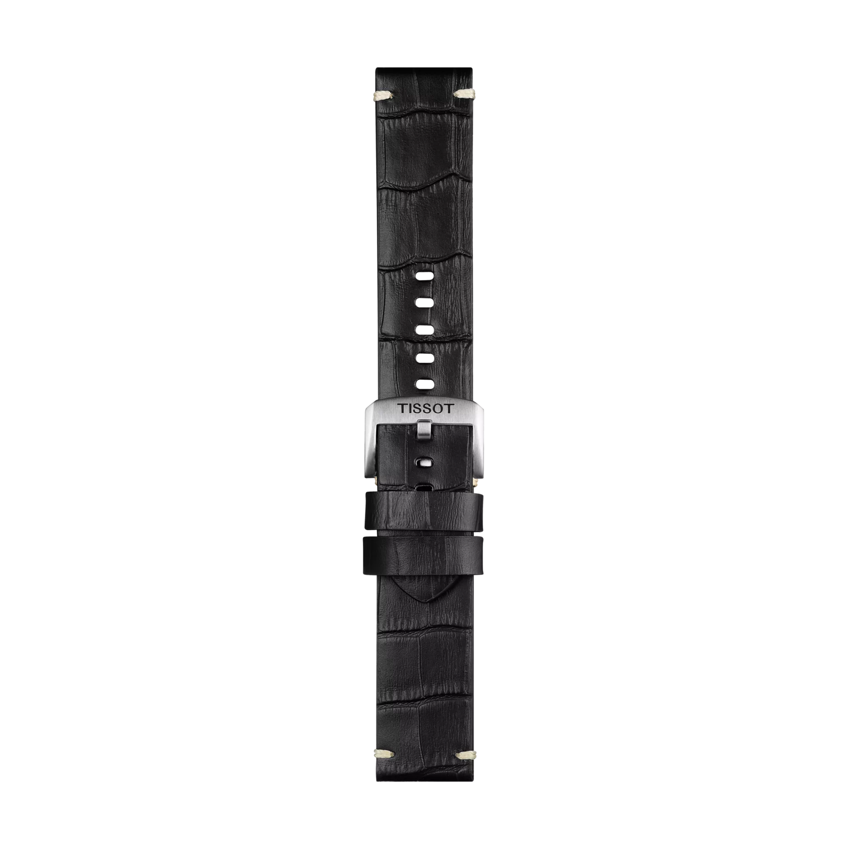 Tissot official black leather strap lugs 22 mm