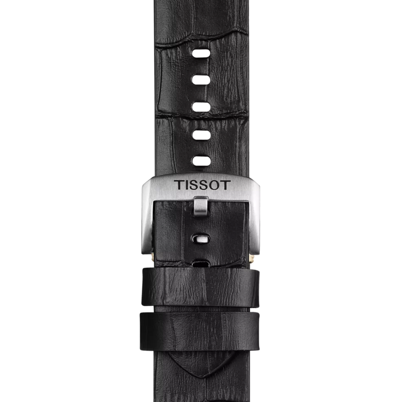 Tissot official black leather strap lugs 22 mm