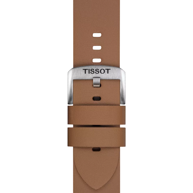 TISSOT オフィシャル ライト ブラウン ストラップ 22 mm