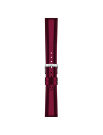 Front view of Tissot Official Red Synthetic Strap Lugs 18 mm