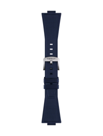 Front view of Tissot Official Blue PRX 40mm Rubber Strap