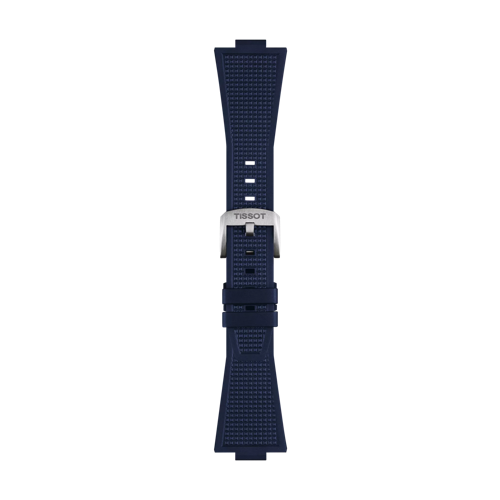 Front view of Tissot Official Blue PRX 40mm Rubber Strap
