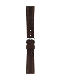 Front view of Tissot Επίσημο καφέ δερμάτινο λουράκι 20 mm
