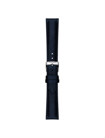 Vue de face de Bracelet Officiel Tissot Synthétique Bleu Vegan Entre-Cornes 18 mm