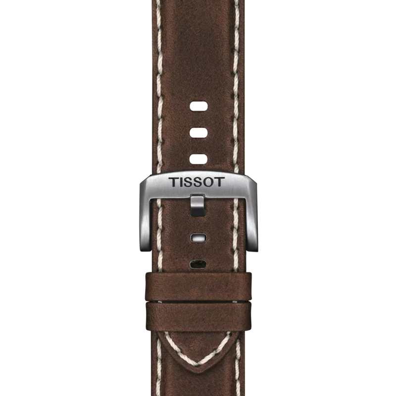 Correa marrón de piel oficial Tissot 22 mm