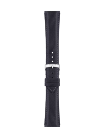 Front view of Tissot Official Anthracite Fabric Strap Lugs 21 mm