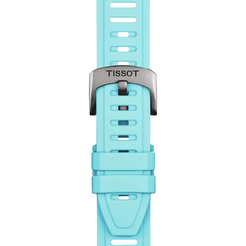 Tissot Official Ice Blue Silicone Strap Lugs 21 mm XS