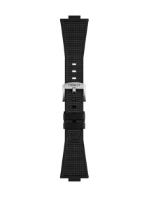 Front view of Tissot Official Black PRX 40mm Rubber Strap