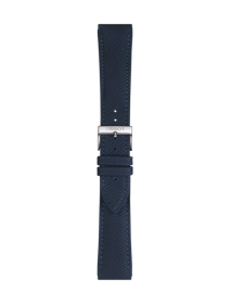 Front view of Tissot Official Blue Textile Strap Lugs 22 mm