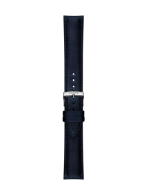 Front view of Tissot Officiële Blauwe Synthetische Vegan Band Lugs 20 mm