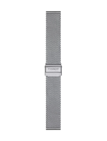 Front view of Tissot Official Steel Milanais Bracelet Lugs 20 mm