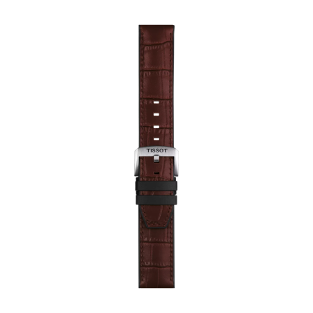 Tissot Official Brown Leather and Rubber Parts Strap Lugs 22 mm