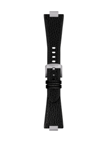 Front view of Tissot Official PRX 40mm Black Leather Strap