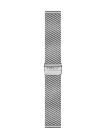 Front view of Tissot Official Steel Milanais Bracelet Lugs 22 mm