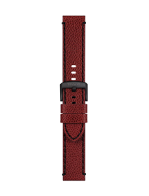 TISSOT バーガンディ レザー ストラップ 22MMの正面図