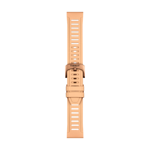 Front view of Tissot Official Skin Silicone Strap Lugs 21 mm