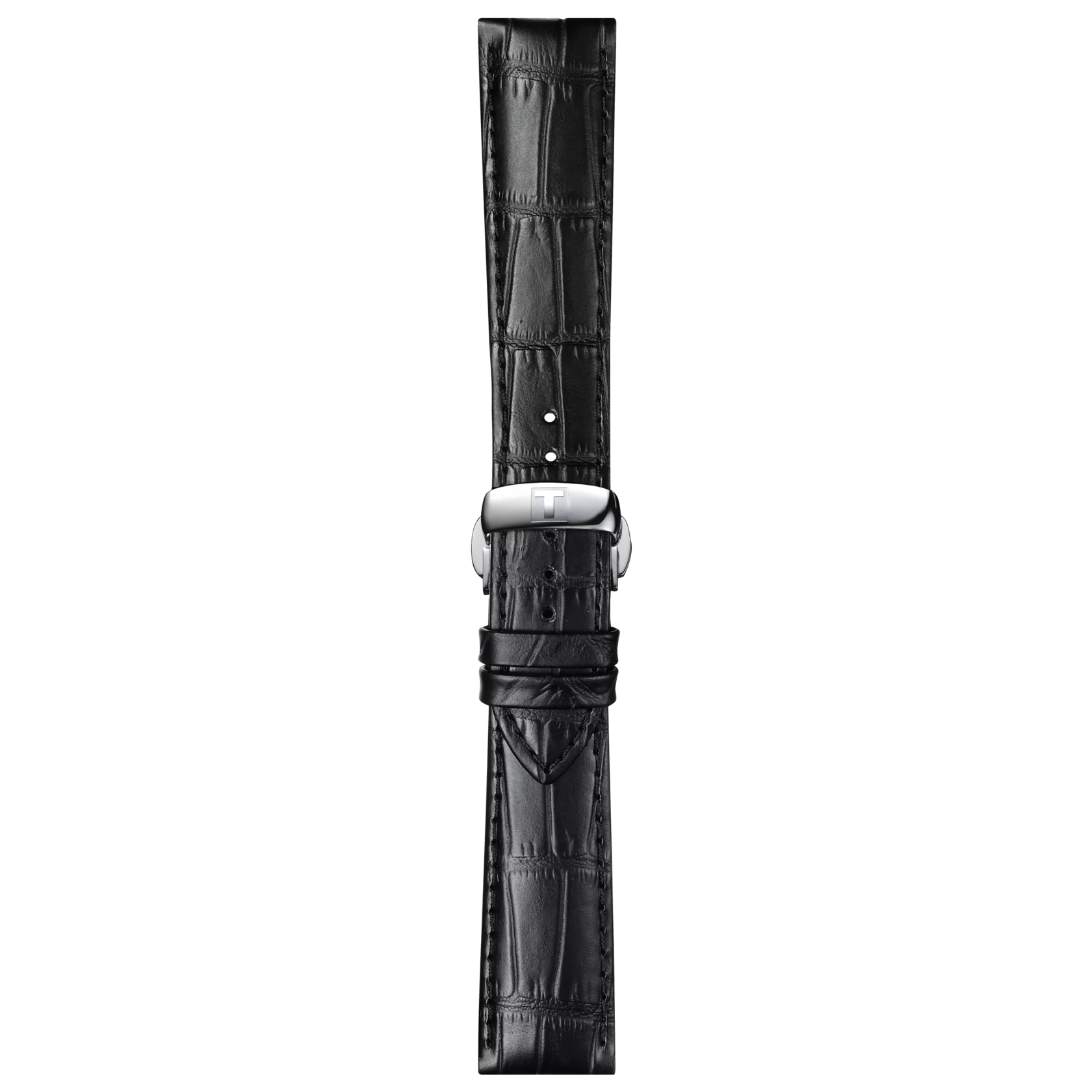 Correa negra de piel oficial Tissot 21 mm