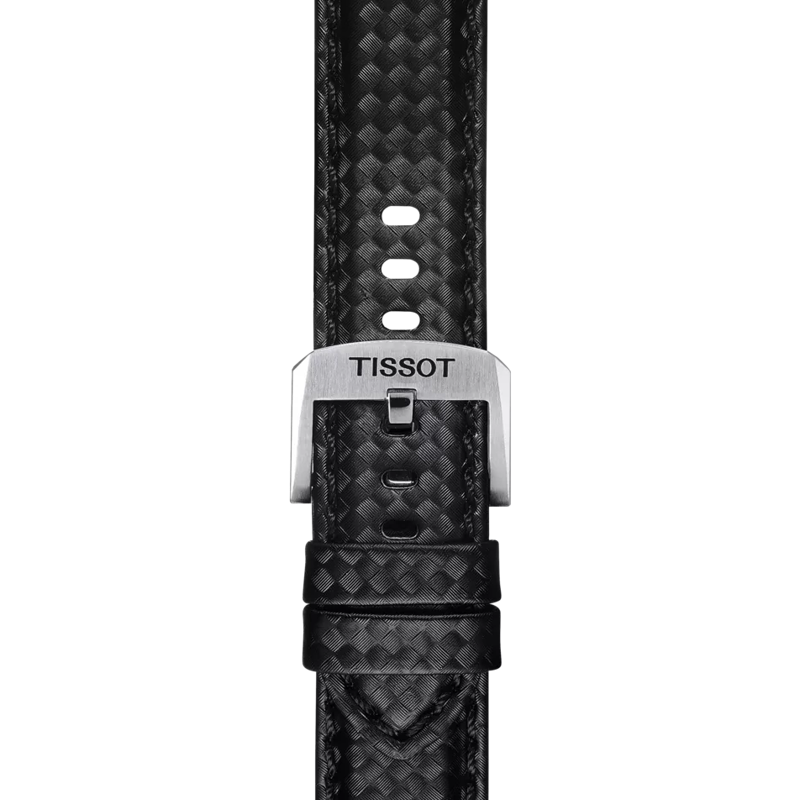 Originele zwarte textielen Tissot-band, aanzet 20mm