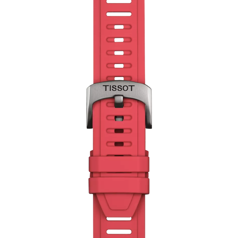 Tissot Official Red Silicone Strap Lugs 21 mm