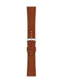 Front view of Skórzany brązowy pasek Tissot 21 mm