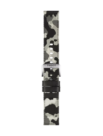 Front view of Tissot αυθεντικό χακί συνθετικό υφασμάτινο λουράκι πτερύγια 22 mm