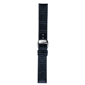 TISSOT ブルー レザーストラップ 19mmの正面図
