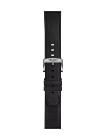 TISSOT ブラック レザー ストラップ 23mmの正面図