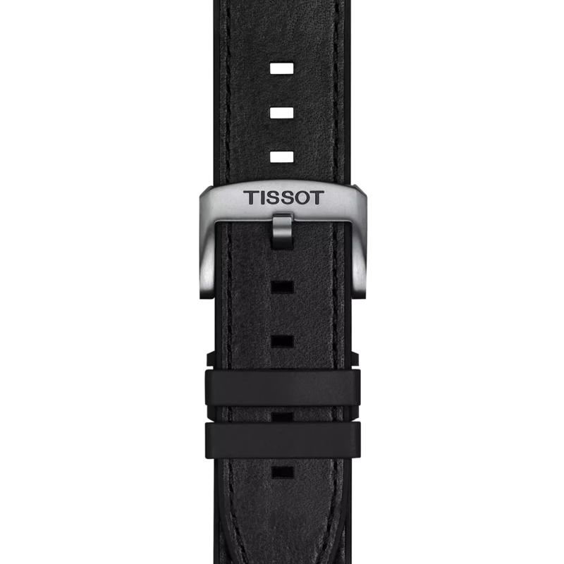 Correa de piel negra Tissot oficial asas 23 mm