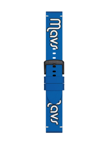 Front view of Tissot Official Blue Leather Strap Lugs 22 mm