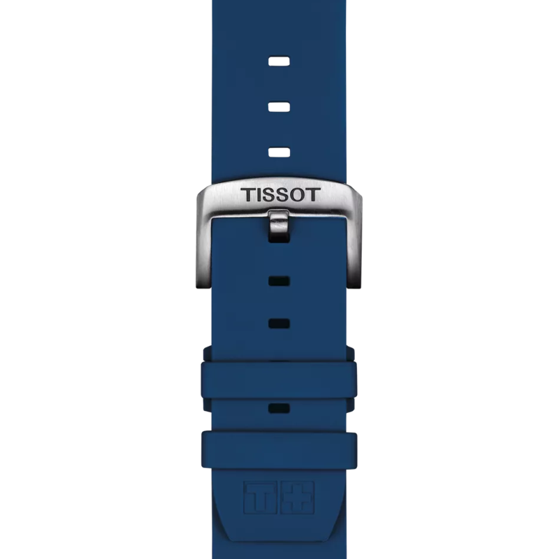 Tissot Official Blue Silicone Strap Lugs 22 mm