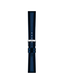 Front view of Tissot Official Blue Synthetic Strap Lugs 18mm