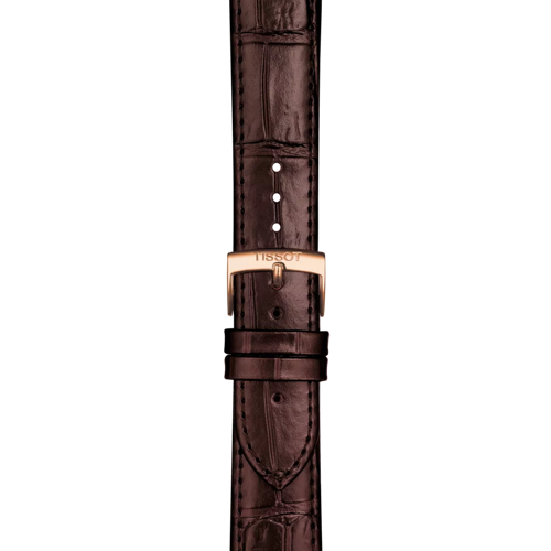Zoom on Tissot Official Brown Leather Strap Lugs 20 mm