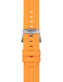 Zoom on Tissot Official Orange Silicone Strap Lugs 22 mm