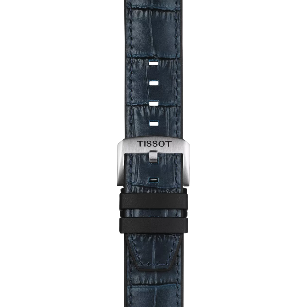 Tissot Official Blue Leather and Rubber Parts Strap Lugs 22 mm