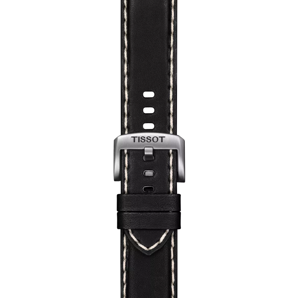 Tissot Official Black Leather Strap Lugs 22 mm