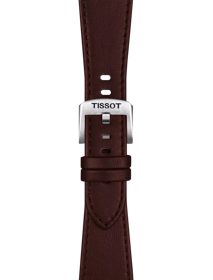 Zoom on Tissot Official Brown PRX 35mm Leather Strap