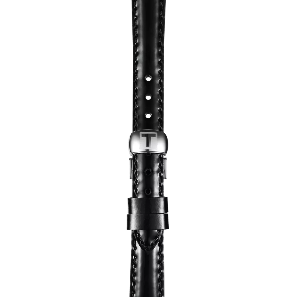 Correa negra de piel oficial Tissot 12 mm