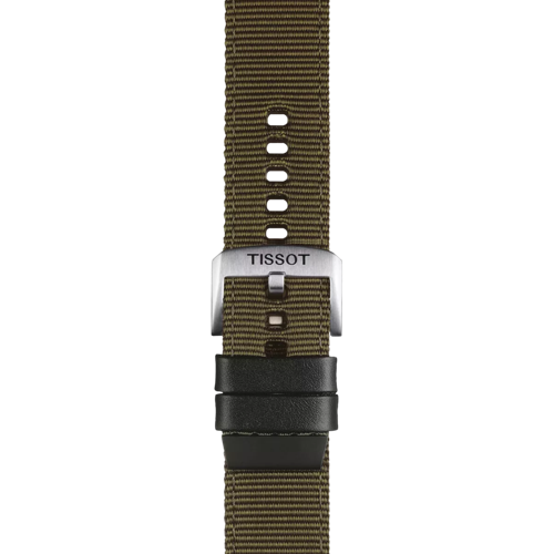 Zoom on Officiële Tissot khaki textiel band 22 mm