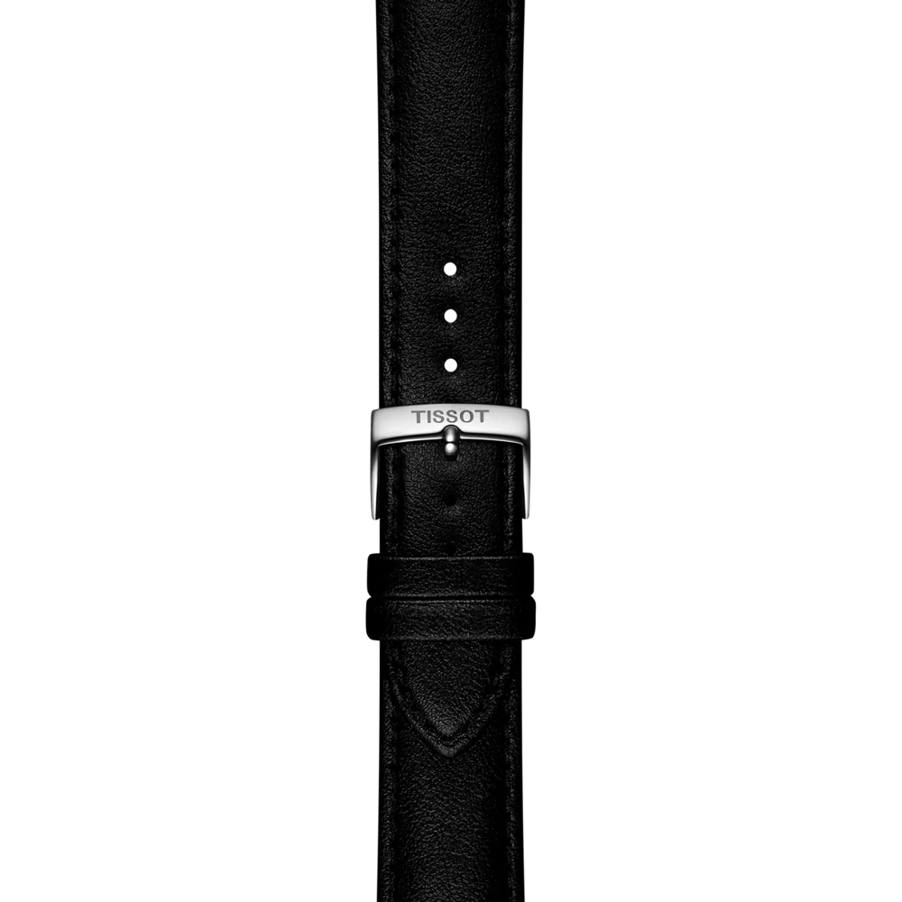 Zoom on Tissot Official Black Synthetic Strap Lugs 20 mm