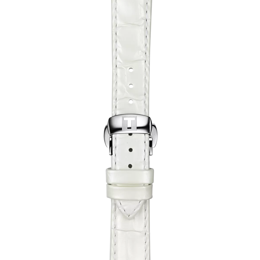 Tissot official white leather strap lugs 16 mm