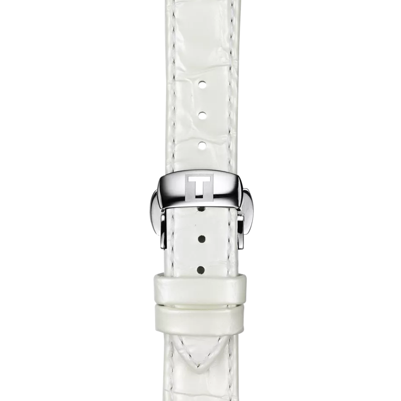 Tissot official white leather strap lugs 16 mm