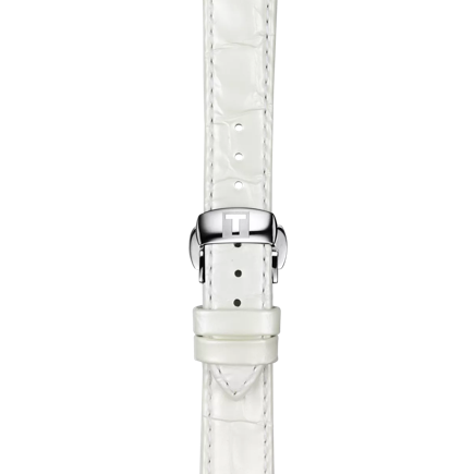 Bracelet officiel Tissot cuir blanc entre-cornes 16 mm