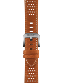 Zoom on Tissot Official Light Brown Leather Strap Lugs 20 mm