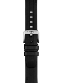 Zoom on Tissot Official Black Rubber Strap 20 mm