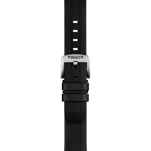 Zoom on Tissot Official Black Rubber Strap 20 mm