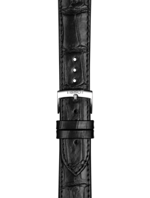 Zoom on Tissot Official Black Leather Strap Lugs 20 mm