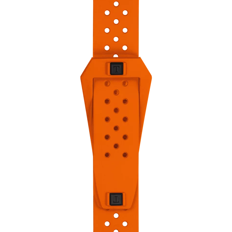 Zoom on Bracelet Officiel Tissot Caoutchouc Orange Sideral