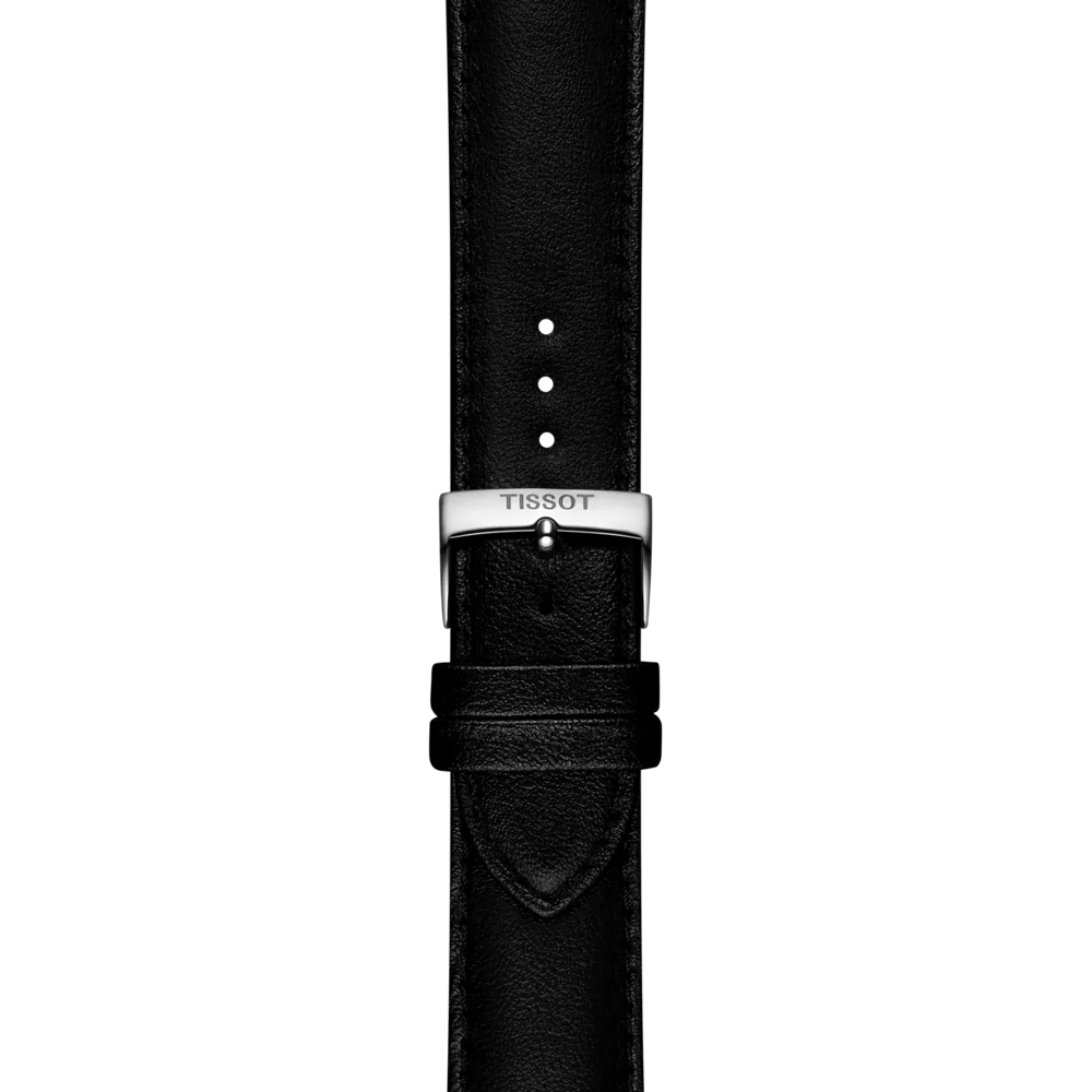 Zoom on Tissot Μαύρο Συνθετικό Vegan Λουράκι με Κούμπωμα 22 mm